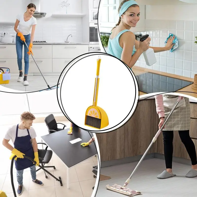 Children Broom And Dustpan Set Fruit Design Kitchen Broom House Cleaning Tools Housekeeping Helper Set For Preschooler 5