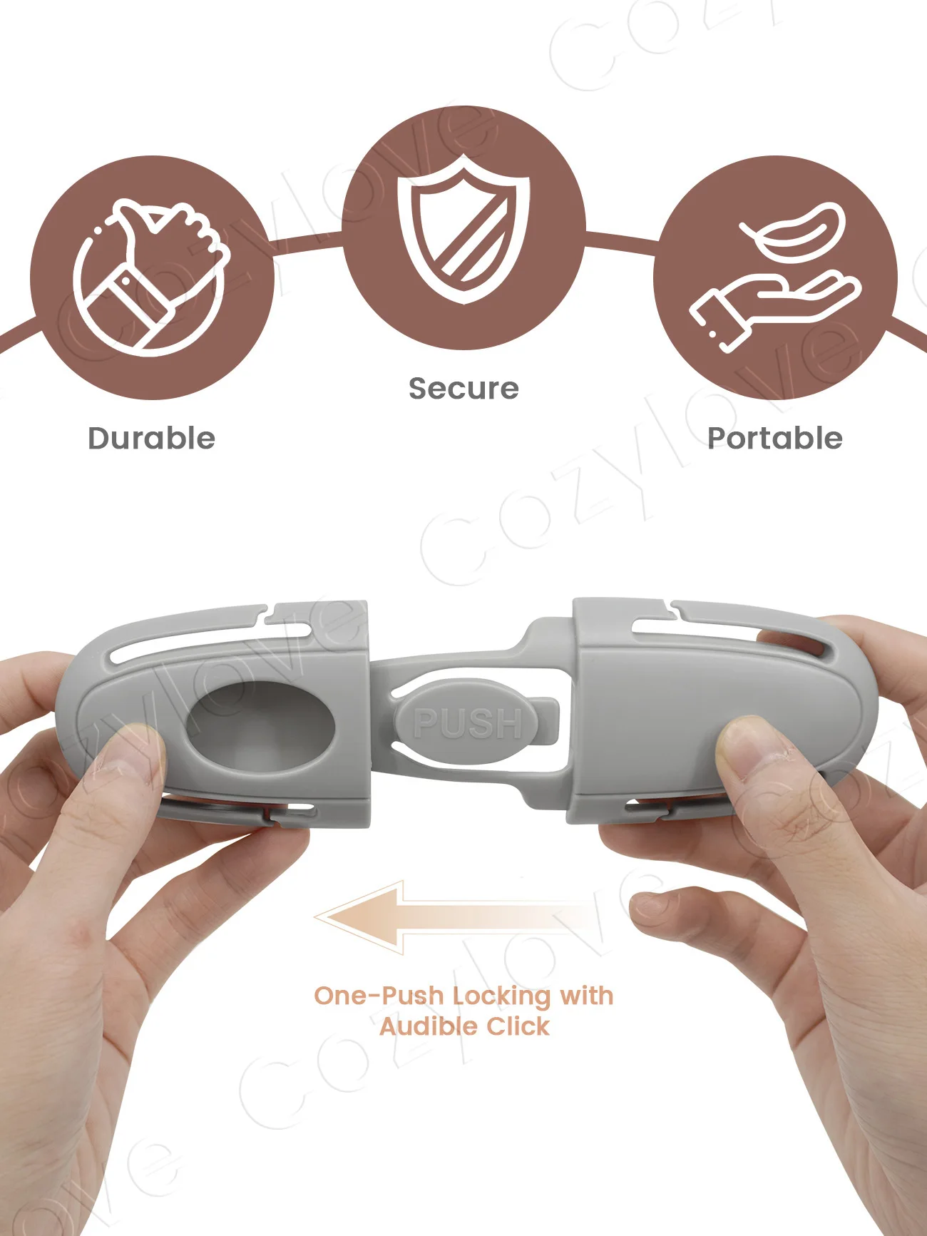 Adjustable Child Safety Harness Clip Anti-Escape Lock for Universal Use on Seats & Strollers 1pc