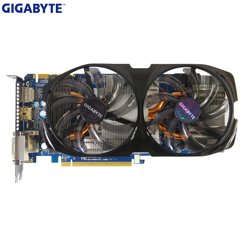 Gigabyte Video Card Original GV-N660OC-2GD GDDR5 Graphics Cards for nVIDIA Geforce GTX 660 GTX660 2G Hdmi Dvi game Used graphics card for desktop