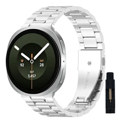Premium Stainless Steel Metal Band - Elegant Link Bracelet Strap - Galaxy Watch 8 44mm (Silver)
