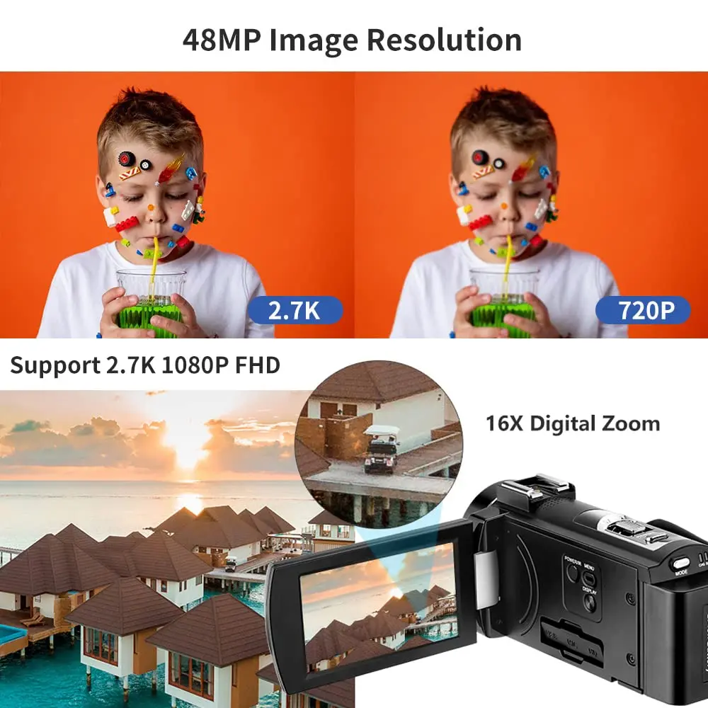 Camcorder Video Camera 2.7k Full Hd Ordro Infrared Night Vision Camara Filmadora Vlog Youtuber, With Light - Consumer Camcorders - AliExpress