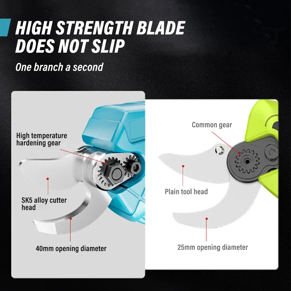 Electric Pruning Shears Professional Cordless Electric Pruning Battery Powered Tree Branch Pruner Electric Garden Scissors 2