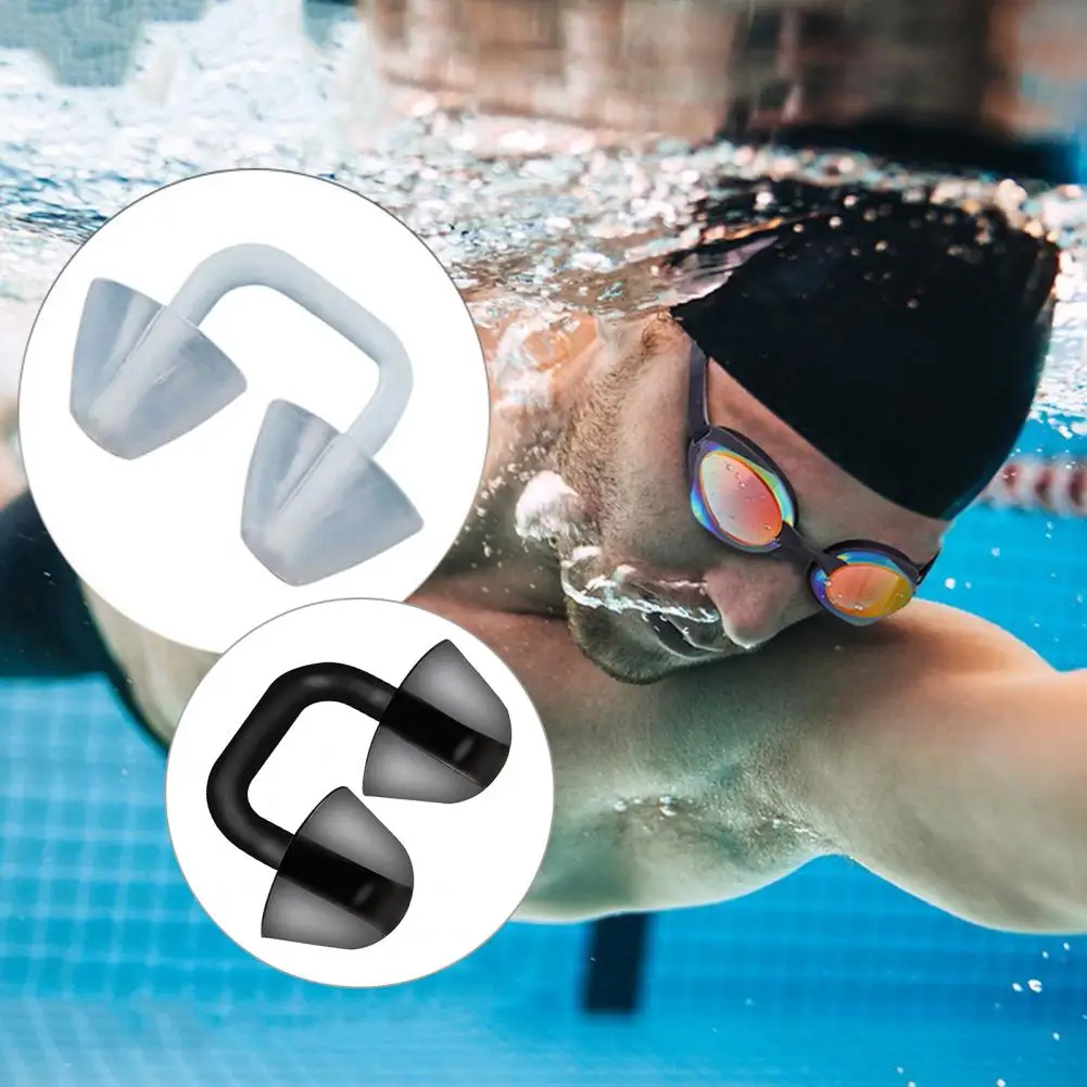 Durable Silicone Nose Plug Premium Silicone Swimming Nose Plugs Comfortable Waterproof Nose Clips for Adults Kids Beginners