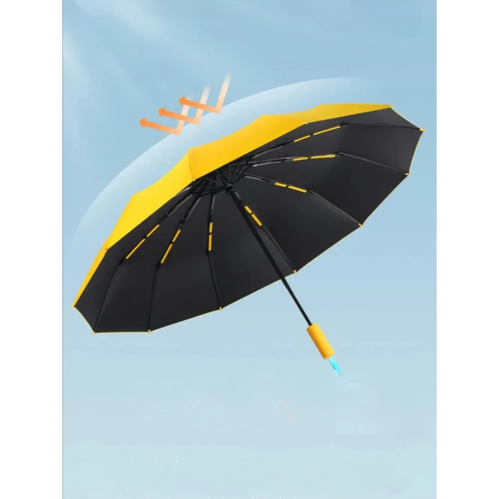 72 뼈 강화 방풍 우산, 자동 방풍 접이식 우산, 휴대용 대형 UV 보호 우산, 여성 