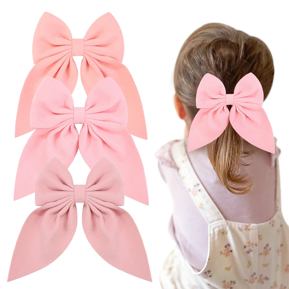 6Inch New Sweet Solid Bowknot Hair Clips Gilrs Big Bow Pink Hairpins Ribbon Batterfly Barrettes Duck Bill Clip Hair Accessories bill whelan riverdance 1 cd