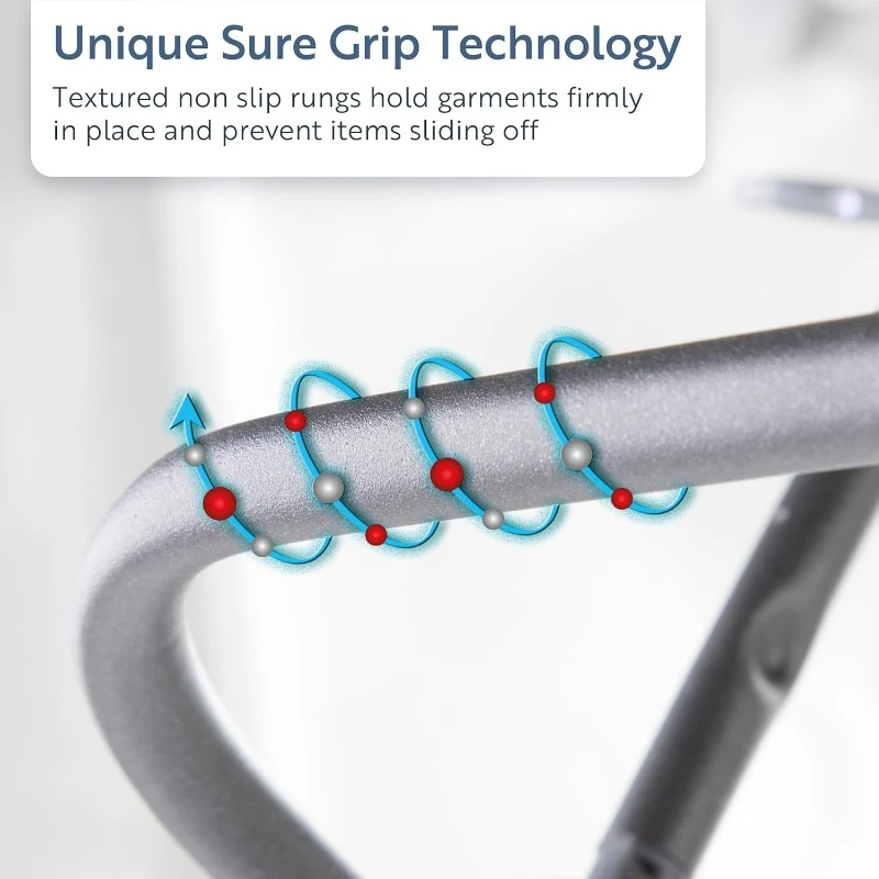 Premium SureGrip 3 Tier Indoor and Outdoor Clothes Drying Rack, Lightly Textured Non Slip Rungs, 69 Ft 6