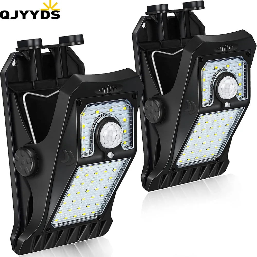 LED Solar Garden Light Outdoor Clip-on Motion Sensor Light IP55 Waterproof Camping Light For Garage Tent  Fence Wall Patio