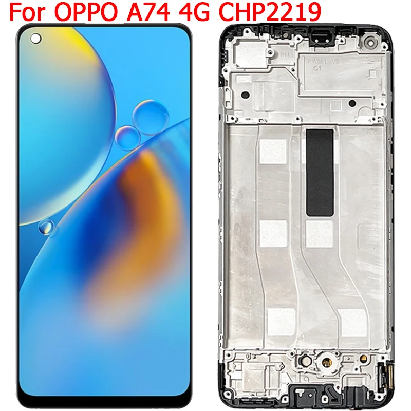Xinyunew Cover Portafoglio In Pelle Per Oppo A74 4G / Oppo F19 - Con Slot Carte E Magnete (Nero)
