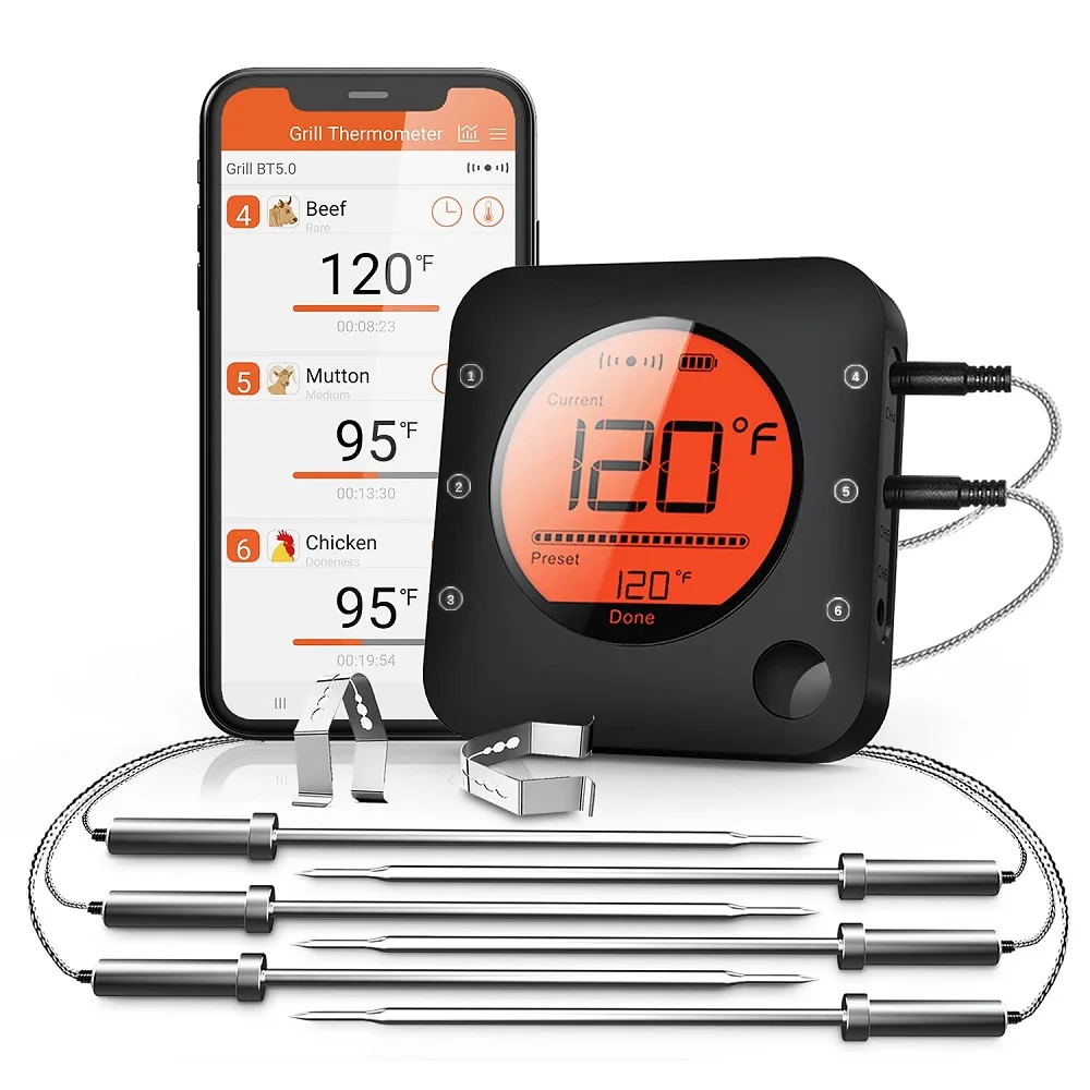 Bluetooth Grill Thermometer Wireless  Wireless Digital Bbq Thermomete -  Pro02 - Aliexpress