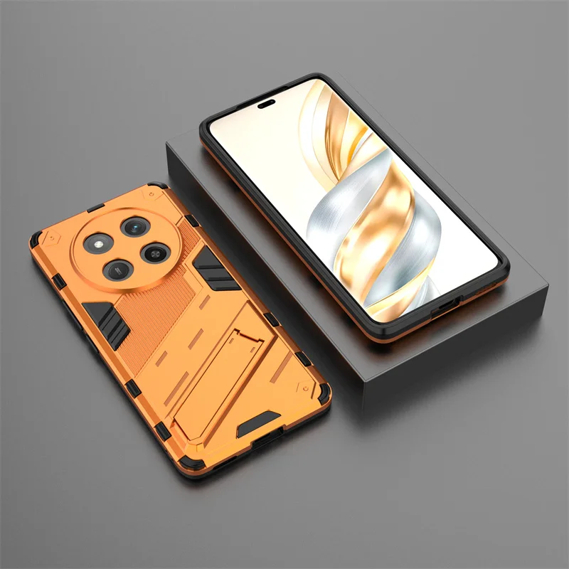 Shockproof Armor Phone Case with Magnetic Holder and Kickstand - Durable PC Back Cover