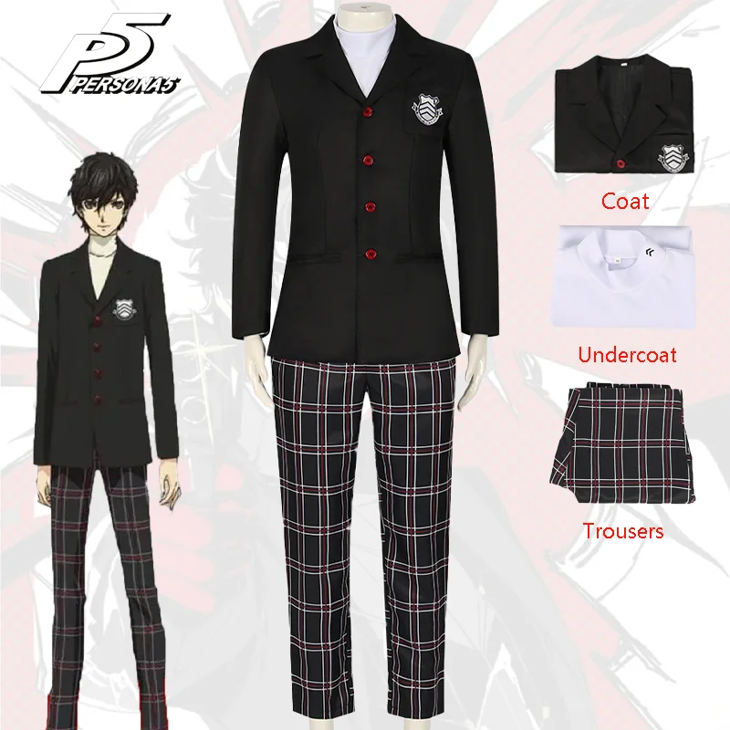 

Костюм для косплея Persona 5 Amamiya Ren, костюм школьной униформы для взрослых, одежда унисекс, полный комплект для Хэллоуина, карнавальные наряды