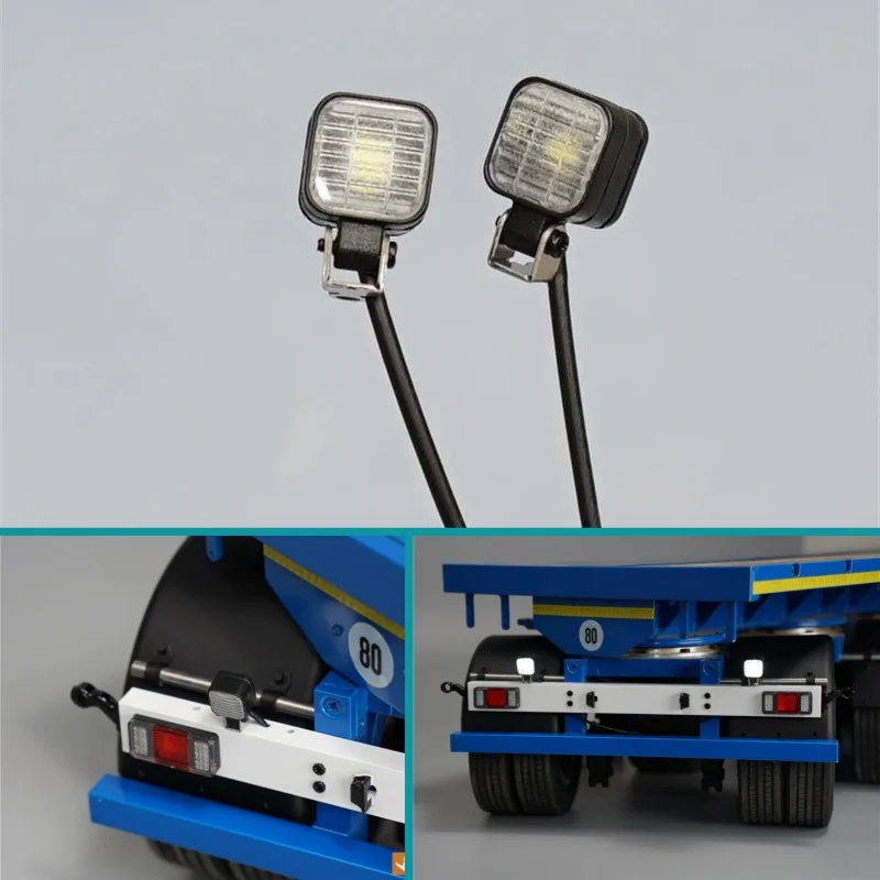 

1 Pair LED Square Spotlight Lamp for 1/10 RC Crawler Car Trx4 Defender Scx10 1/14 Tamiya Truck SCANIA 770S VOLVO BENZ Arocs MAN