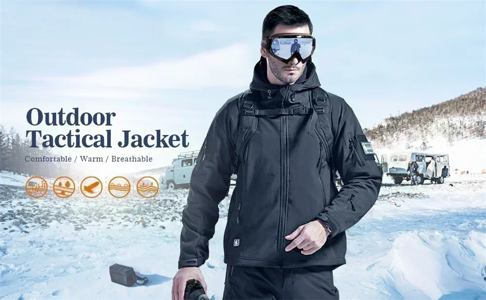 New Military Aviation Boeing 737-Max Fleece Warm SoftShell Jackets for Men Outdoor Tactical Shark Skin Man Jackets Coats 5
