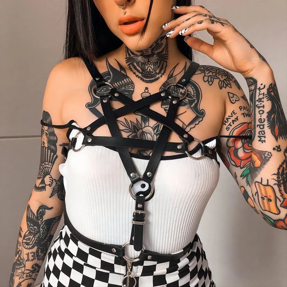 

Женская Портупея из искусственной кожи, в готическом стиле