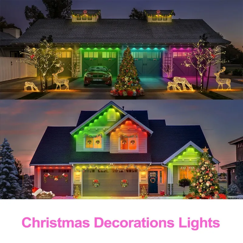 รูปสินค้า สายไฟ LED ประดับอัจฉริยะ 500 ฟุต ปรับสีได้ ควบคุมผ่านแอพและรีโมท ทนน้ำ IP67
