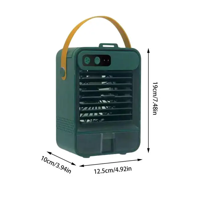 Hordozható Léghűtő Szépség Tükör Tervezés Usb Töltő Légzennyezős Párolgó Hűvösebb Csendes Léghűtés Asztali Asztal Utáni Ac Ventilátor - Image 6