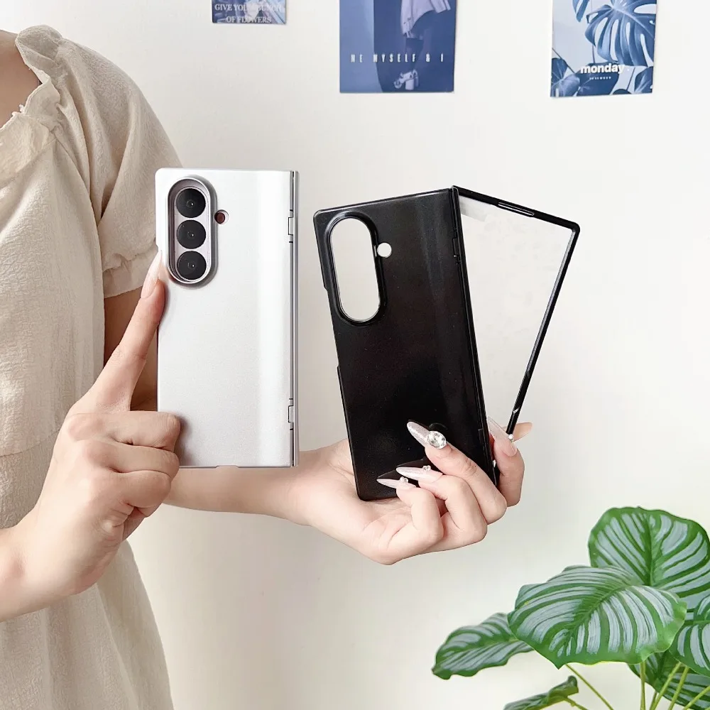 Matte Hinge Protective Phone Case with Screen Tempered Film and Back Cover
