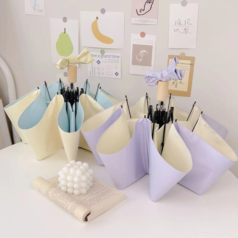 Sunshade Umbrella Dual-purpose Sun Protection and Ultraviolet Folding High-quality Color Glue Ultralight Small and Portable