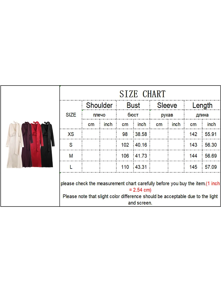 Women Scarf Solid Elegant Dresses V Neck Long Sleeve Fashion Slim Fit Sexy Club Streetwear Female Chic Evening Party Long Dress