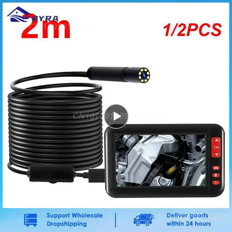 

1/2 шт., водонепроницаемый USB-эндоскоп с объективом 8 мм, 2/5/10 м