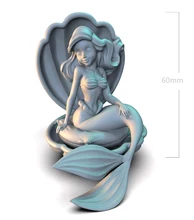 

60mm Resin Model Kits Mermaid Girl Figure Sculpture Unpainted No Color RW-670