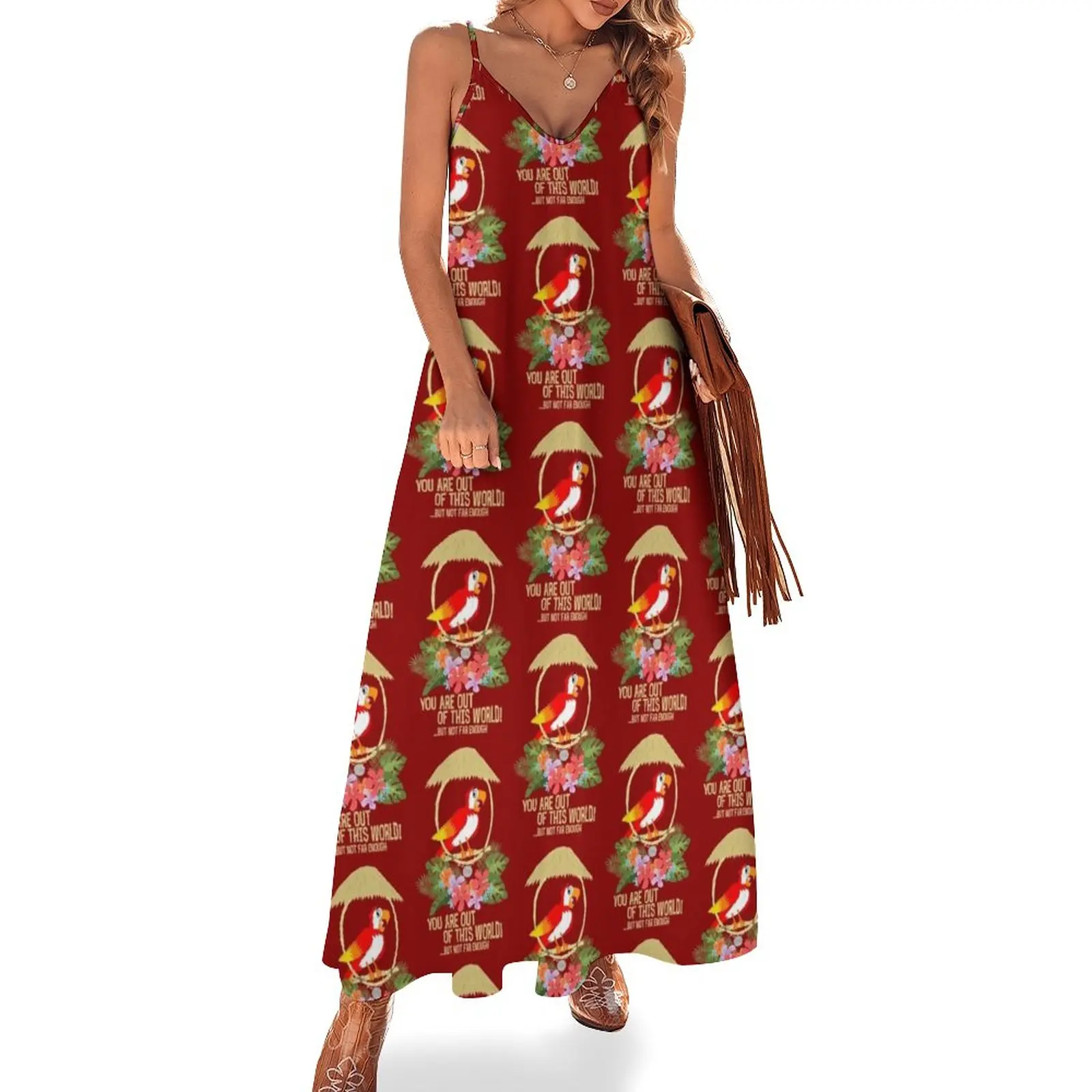 

Tiki Room: Out of the world Sleeveless Dress Long dress woman womens clothing Aesthetic clothing
