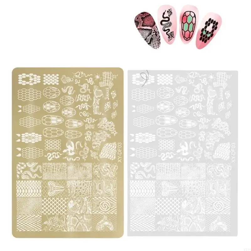 1Set Art Stamping Temeplates Art Stamping Plates DIY Tools X7JA