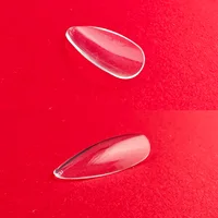B38 100 Pièces Embouts en Gel Souple PMMA Taille Unique Faux Ongles Recharge Forme Amande Couverture Complète Extension d'Ongles Présentoir Vernis 5