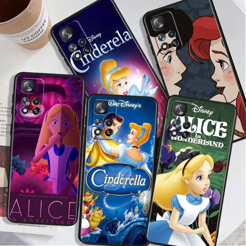 Disney Sleeping Beauty Per Xiaomi Redmi Note 12 11T 11E 11S 10T 10S Pro Plus Max Lite Custodia Morbida Nera Per Telefono