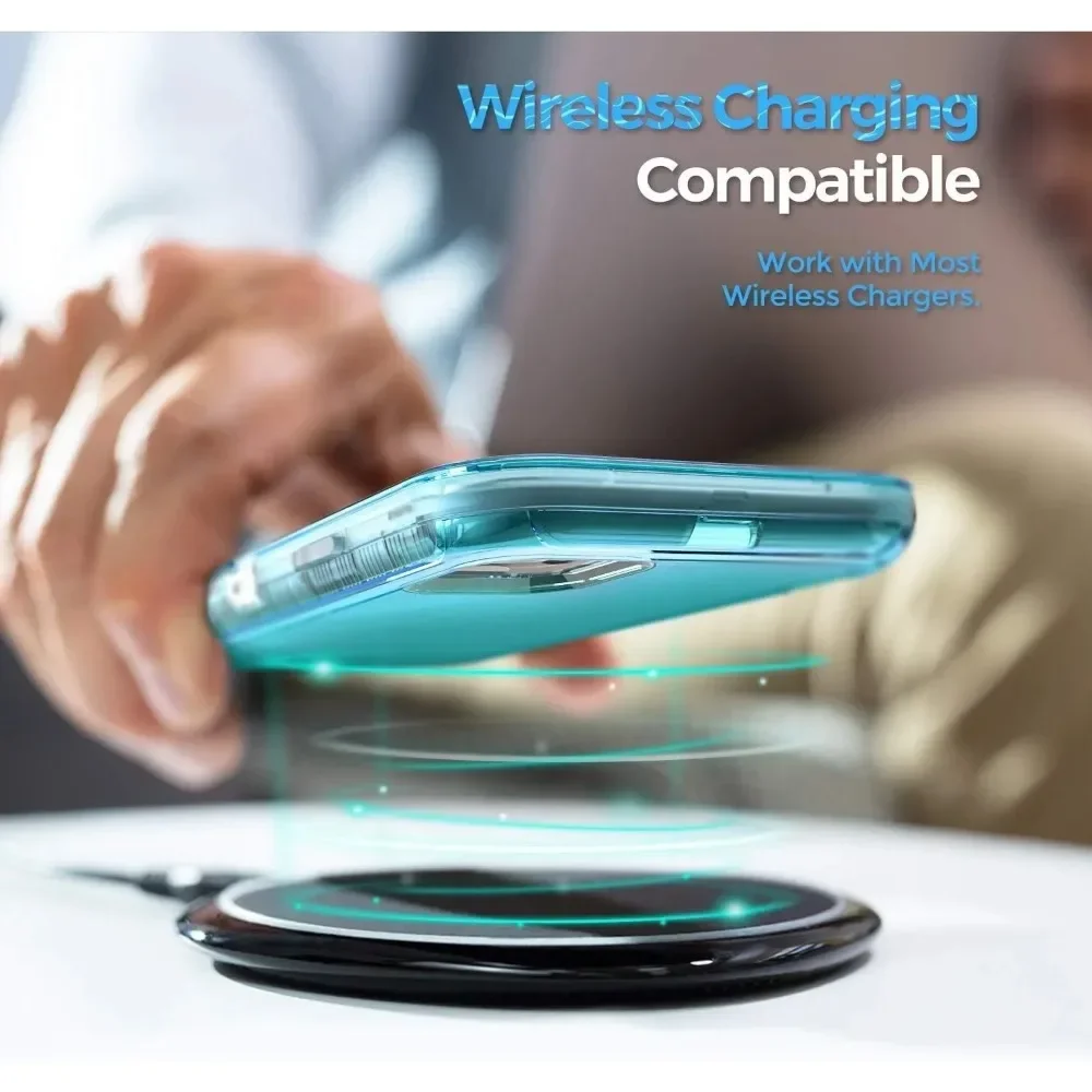 Triple-Protection Heavy Duty Shockproof Armor Case - Rugged Military Grade Anti-Drop Clear Cover
