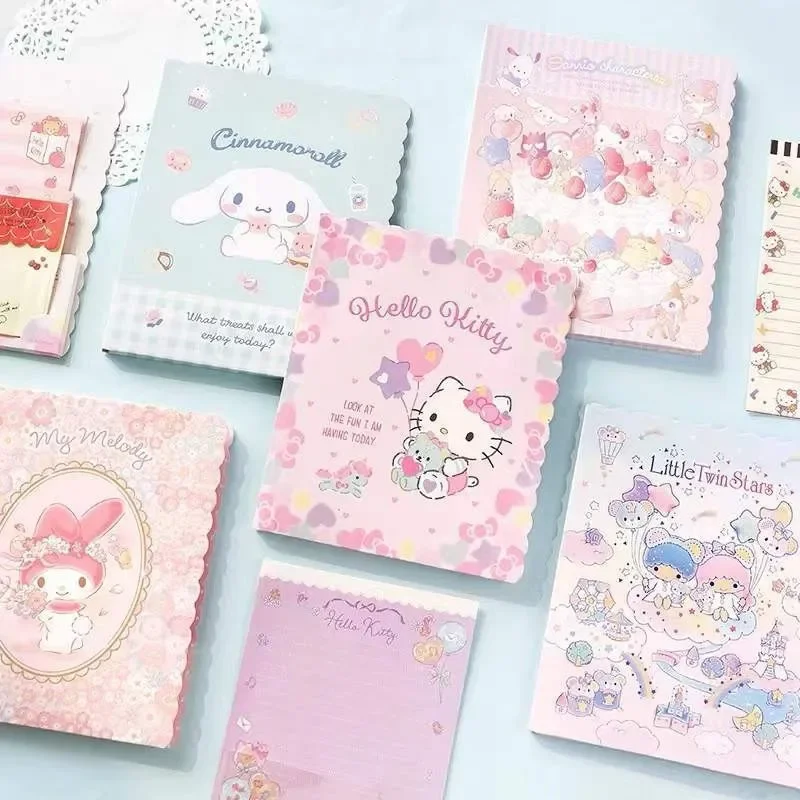 Kawaii Anime Japanese Writing Letter Raft Cute Cartoon Kuromi Envelope Set Waterproof Stickers Stationery Gift Box Stationery Set Girl Gift Toys