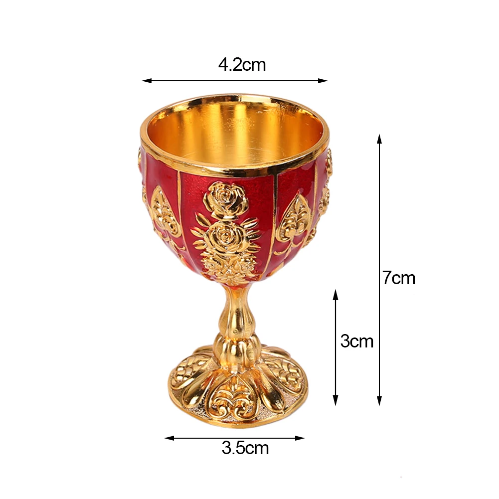 30/40ML Aluminum Alloy Wine Glasses Retro Dinnerware Goblet Vintage European Style Spirit Vodka Champagne Glasses Bar Home Decor glass cup stainless steel wine cup stainless steel wine glass
