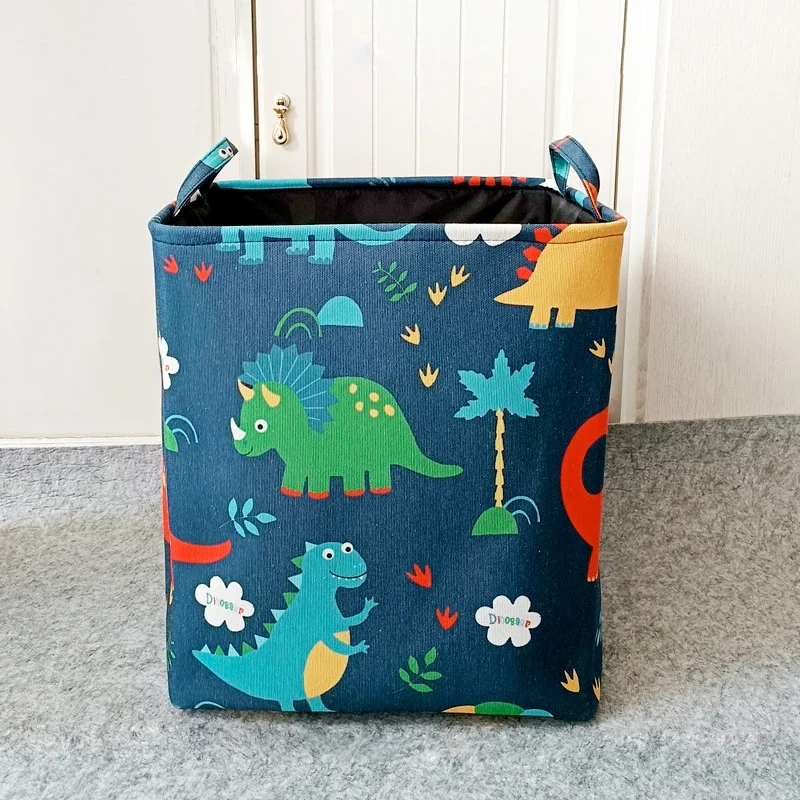 Cartoon Dinosaur Laundry Basket Folding Fabric Laundry Hamper for Kids Boys Clothes Toys Storage Basket for Home Bedroom Nursery 5