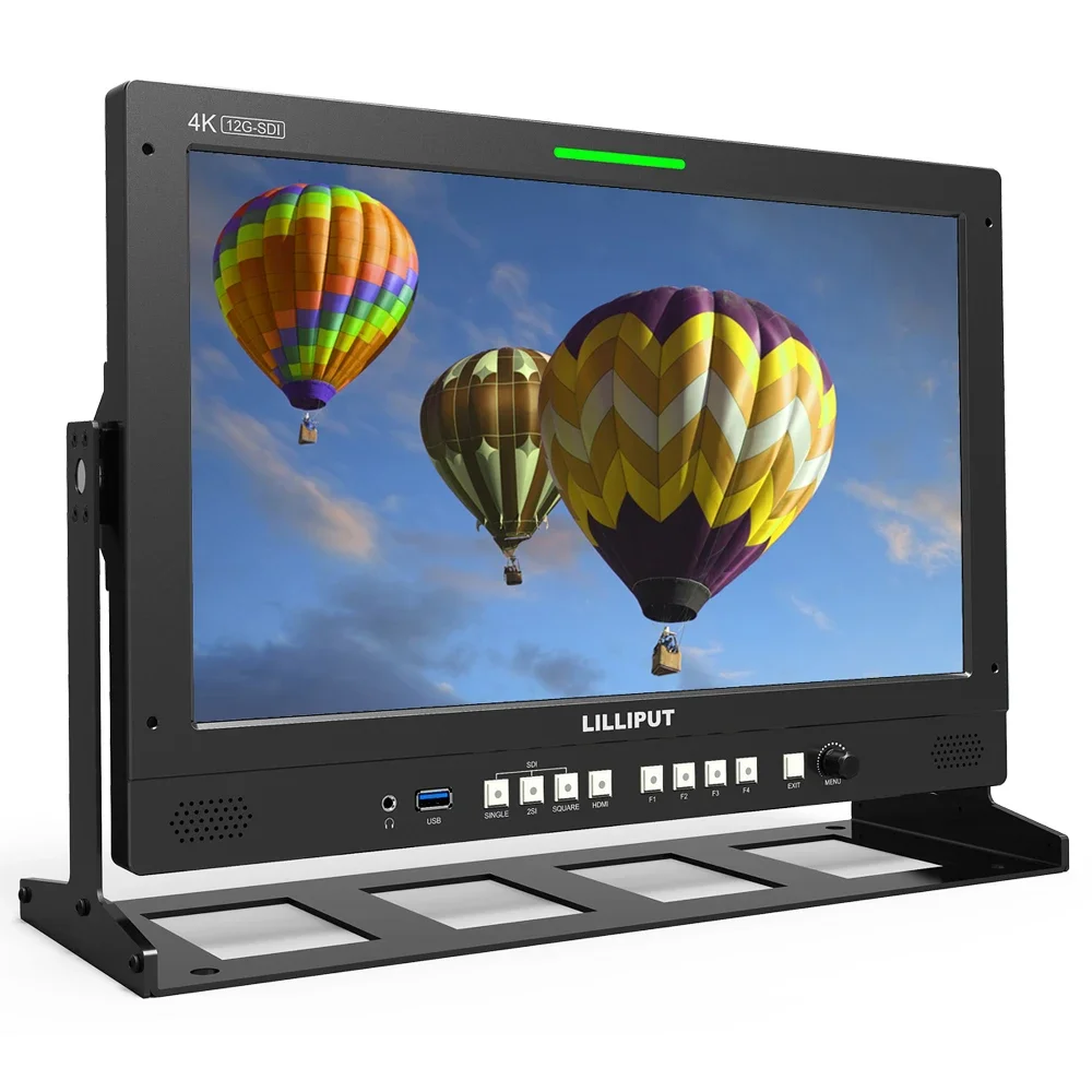 Lilliput Q15 HDR 3D-LUT 15.6 Inch 4K HDMI In Out 12G-SDI Broadcast Studio Monitor 12G-SFP Fiber Optic Input Connection