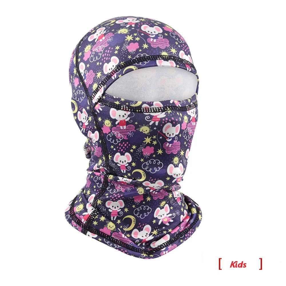 Fashion Parent-child Balaclava Hat Cartoon Full Face Cover Windproof Cycling Mask Winter Beanie Masked Cap
