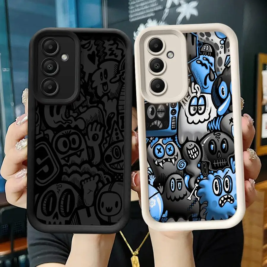 Stylish Graffiti Black Phone Case Cover