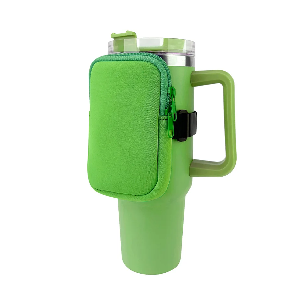 Borsa Accessorio Per Bicchiere Stanley 40oz – Neoprene Verde Con Cinghie Regolabili Per Quencher E IceFlow