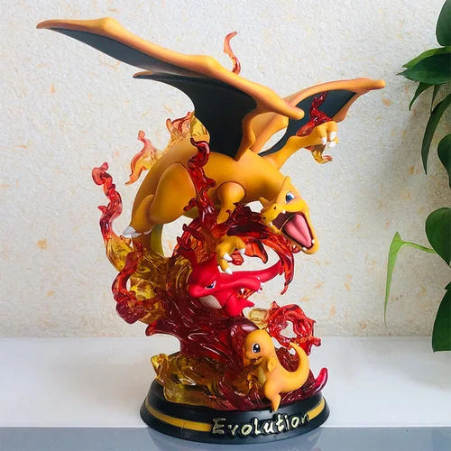 Pokemon MFC Evolution Group Mewtwo Charizard Gengar Eevee Blastoise Venusaur Luminous Figures Glowing Model Decoration Gift wwe toys Action & Toy Figures