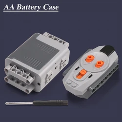Advanced Electronic Building Block Accessories - Micro - Motor RC Parts for Creative DIY Car Bricks and Kids Toys (AA Battery Case)
