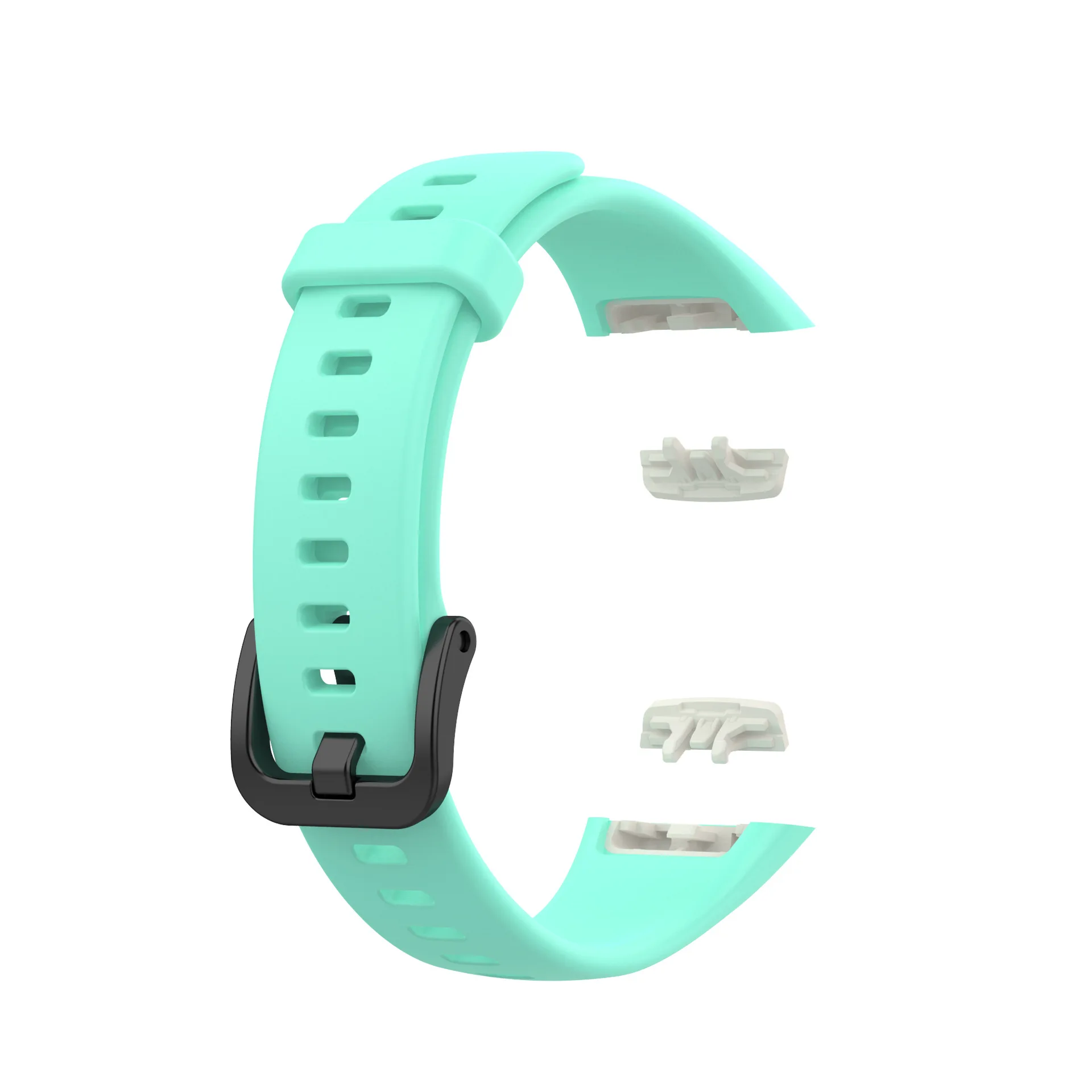 Premium Silicone Strap with TPU Full Screen Protector Case for Fitness Tracker Bracelet