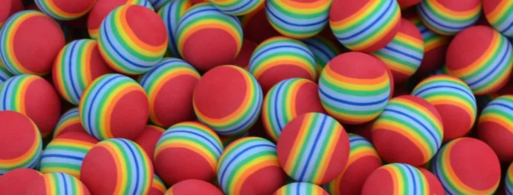 Description Picture 5 of item10x Golf Swing Training Foam Balls Indoor Practice Rainbow Sponge Balls Flexible Soft Golf Practice Ball Training Aid Accessory