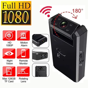 Mini Wifi 1080P HD Camera Motion Detection 180 Degree Wide Angle Night Vision WD6 Micro Camera DV Wireless IP Recorder Small Cam 1