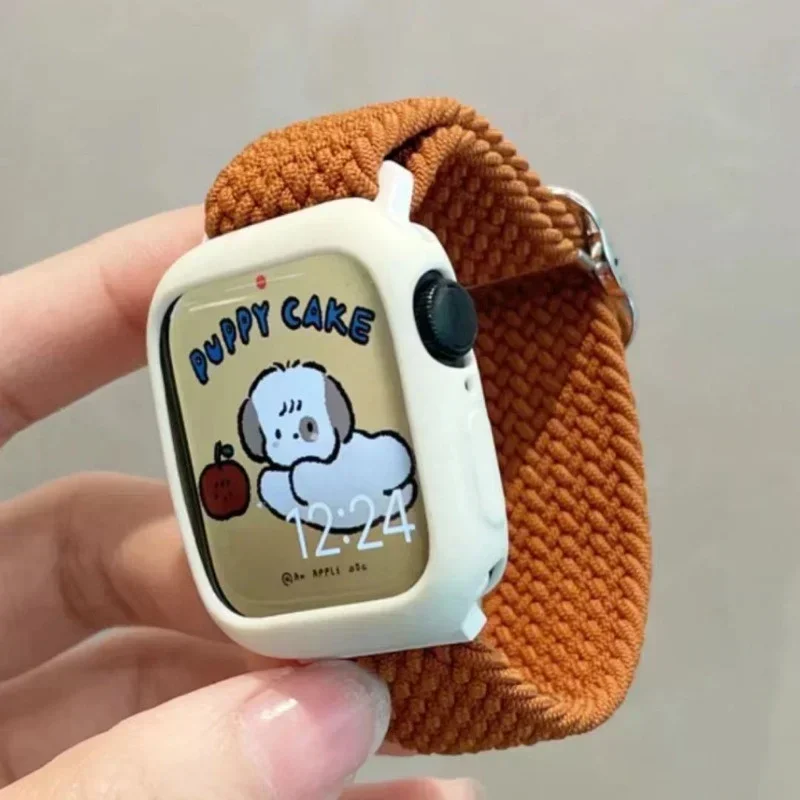 Korean Cute Braided Strap + Case for Apple Watch - Nylon Bracelet