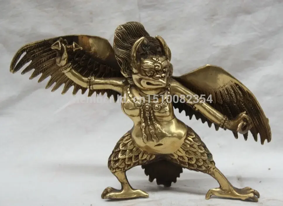 

9 "Tibet Buddhisme Kuningan Stasiun Bersayap Garuda Burung Elang Buddha Patung Patung