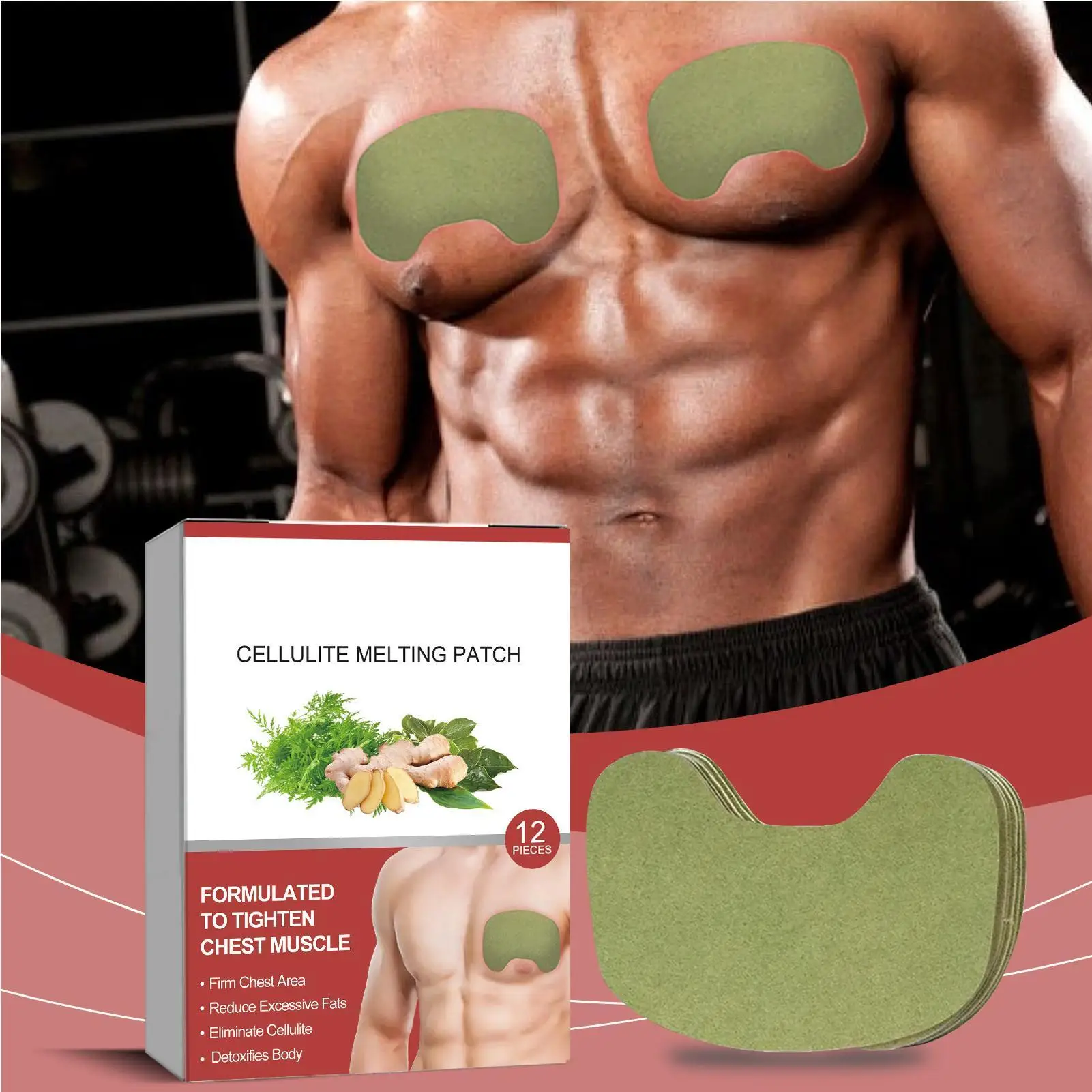 12 pieces Men's Invisible Breast Sticker Breast Upright Lifter Enlarger Patch For Boyfriends Husband Male Friends 3