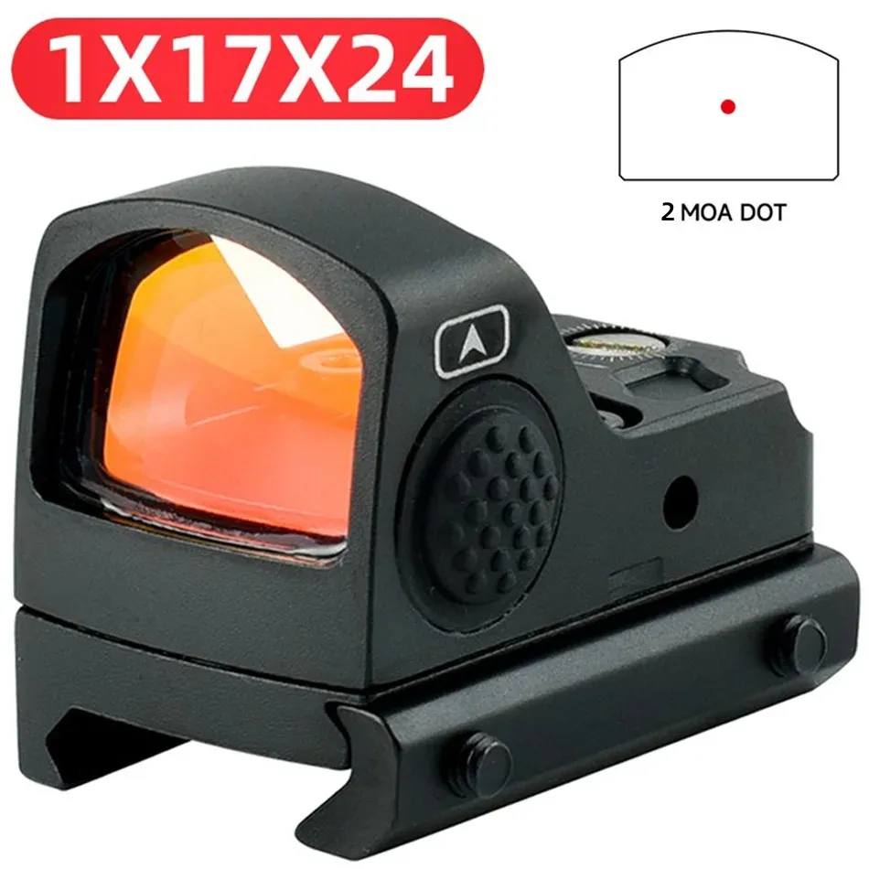 

Red Dot Sight 1x17x24 Tactical RifleScope Motion Sensor&Auto Shutdown 2MOA Red Dot Sight Pistol Airsoft Accessory G17 G19 AR15