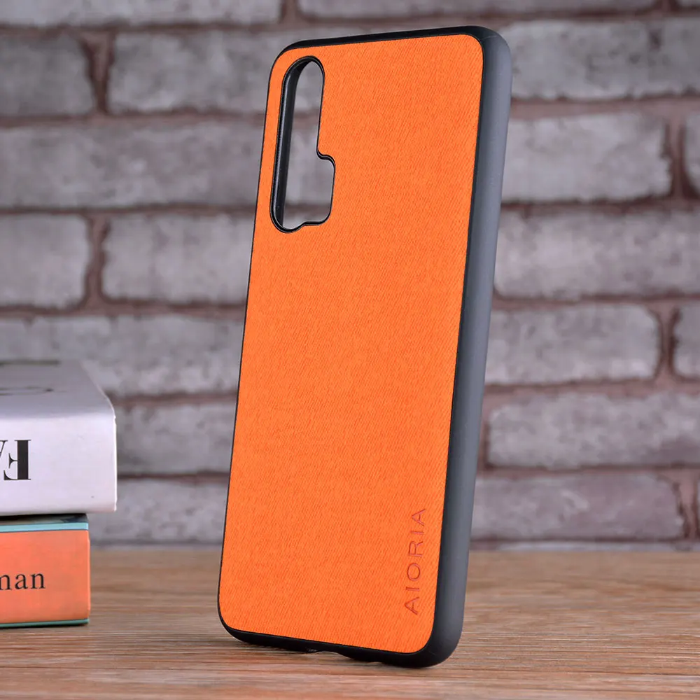 Luxury Textile Leather Skin Soft TPU Phone Case Cover