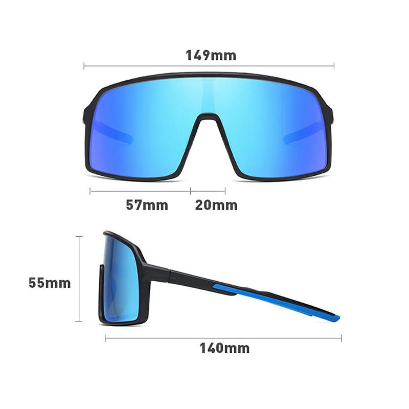 Cycling Glasses Fashion Polarized Square Sunglasses Mountain Bike Road Eyewear Bicycle Riding Outdoor Sports Hiking Goggles