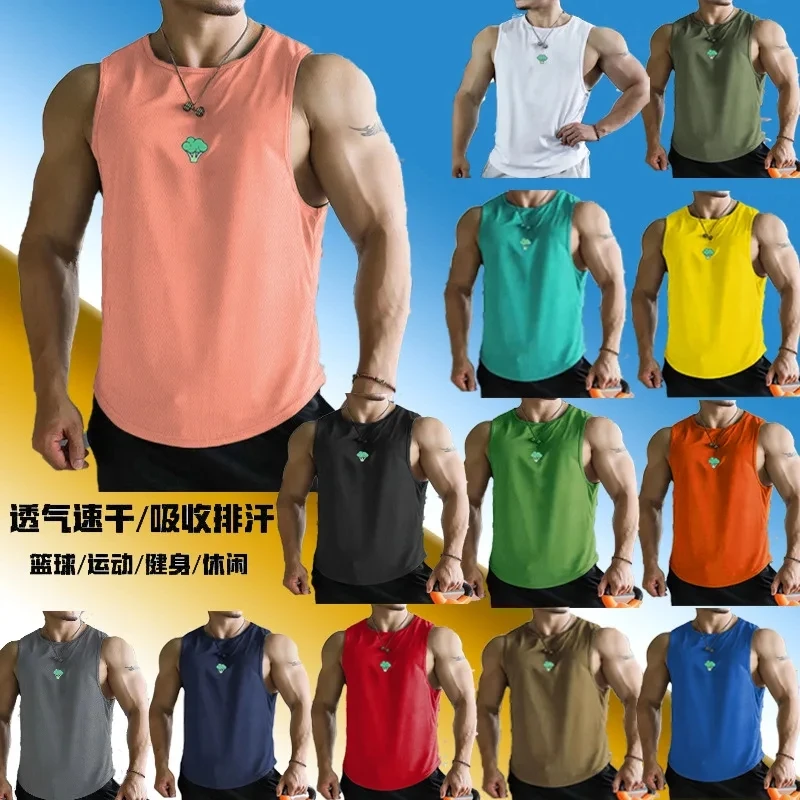 Mens Summer Running Training Sleeveless Vest