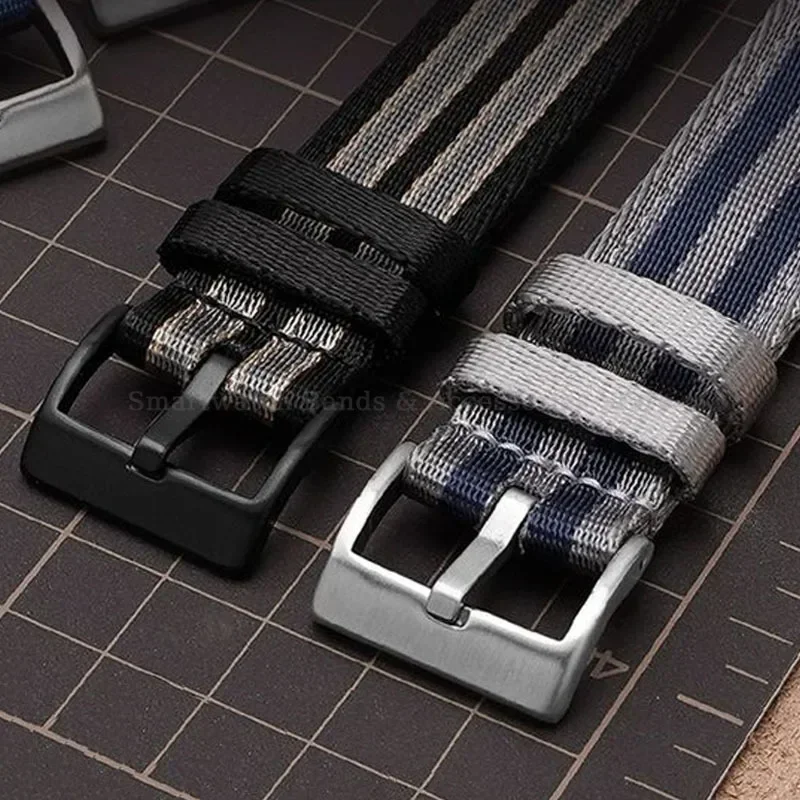 Premium Woven Nylon Watch Band with Quick Release and Stainless Steel Buckle